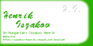 henrik iszakov business card